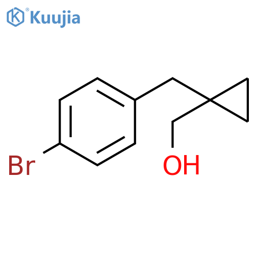 {1-(4-bromophenyl)methylcyclopropyl}methanol structure