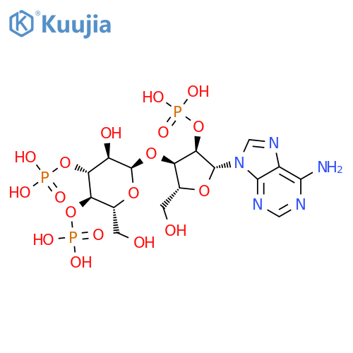 2'-Adenylic acid,3'-O-(3,4-di-O-phosphono-a-D-glucopyranosyl)- structure