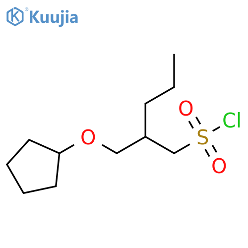 2-(cyclopentyloxy)methylpentane-1-sulfonyl chloride structure