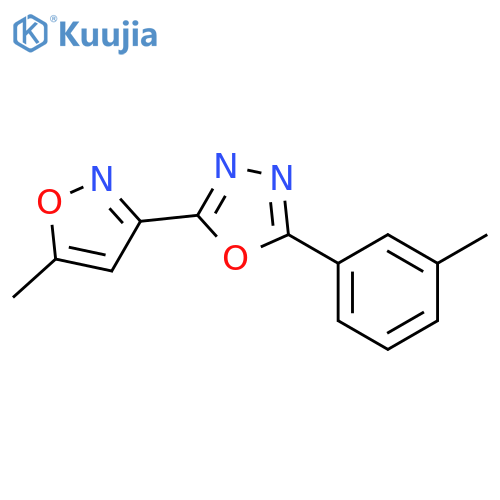 1,3,4-Oxadiazole, 2-(5-methyl-3-isoxazolyl)-5-(3-methylphenyl)- structure