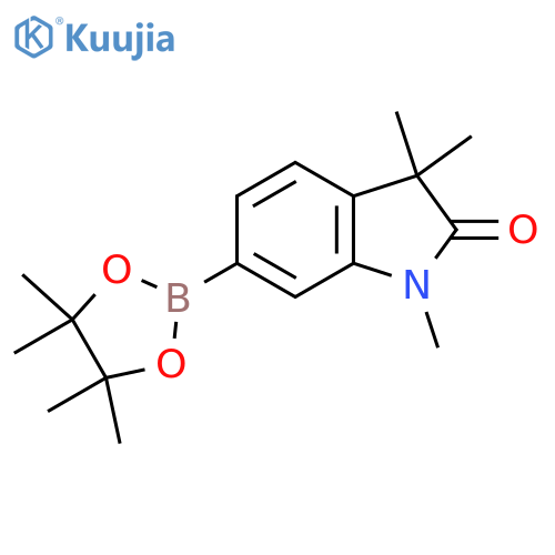 1,3,3-Trimethyl-6-(4,4,5,5-tetramethyl-1,3,2-dioxaborolan-2-yl)indolin-2-one structure