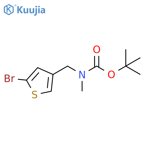Carbamic acid, N-[(5-bromo-3-thienyl)methyl]-N-methyl-, 1,1-dimethylethyl ester structure