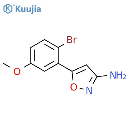 5-(2-bromo-5-methoxyphenyl)-1,2-oxazol-3-amine structure