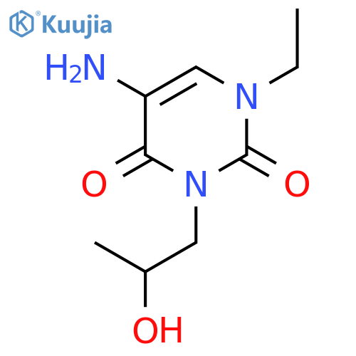 5-amino-1-ethyl-3-(2-hydroxypropyl)-1,2,3,4-tetrahydropyrimidine-2,4-dione structure