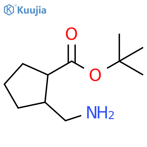 tert-butyl 2-(aminomethyl)cyclopentane-1-carboxylate structure