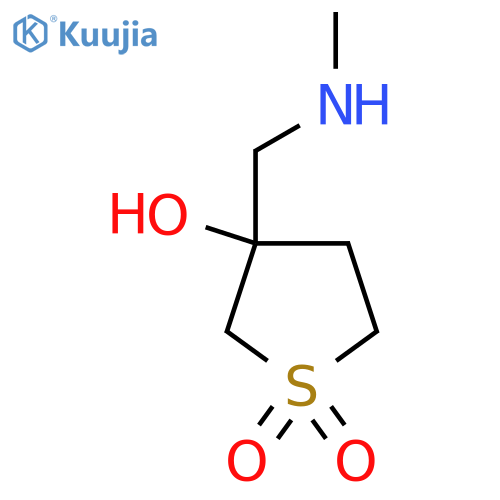 3-Hydroxy-3-[(methylamino)methyl]-1lambda6-thiolane-1,1-dione structure