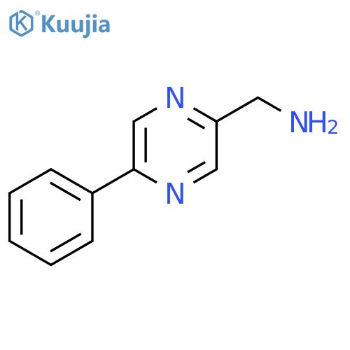 (5-phenylpyrazin-2-yl)methanamine structure