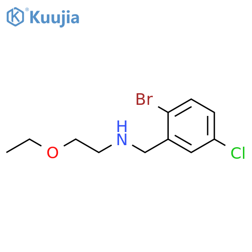(2-bromo-5-chlorophenyl)methyl(2-ethoxyethyl)amine structure