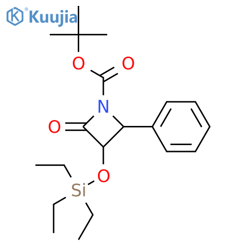 (3R,4S)-1-t-Boc-3-(triethylsilyl)oxy-4-phenyl-2-azetidinone structure