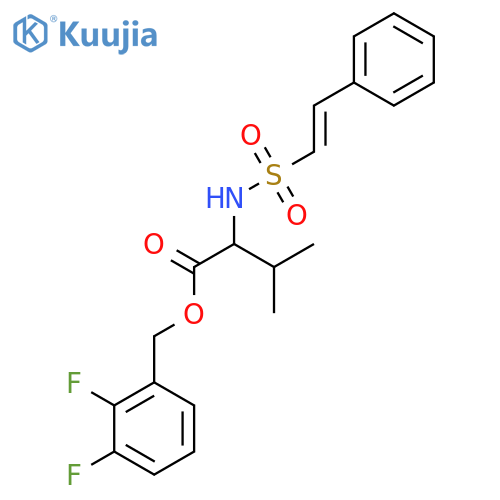 (2,3-Difluorophenyl)methyl 3-methyl-2-(2-phenylethenesulfonamido)butanoate structure