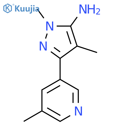 1,4-dimethyl-3-(5-methylpyridin-3-yl)-1H-pyrazol-5-amine structure