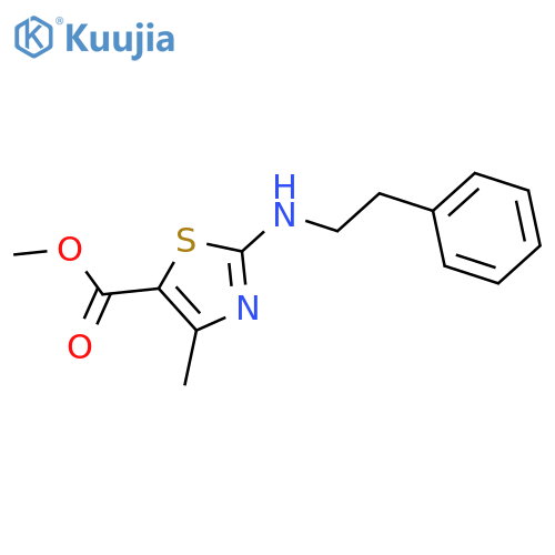 methyl 4-methyl-2-(2-phenylethyl)amino-1,3-thiazole-5-carboxylate structure