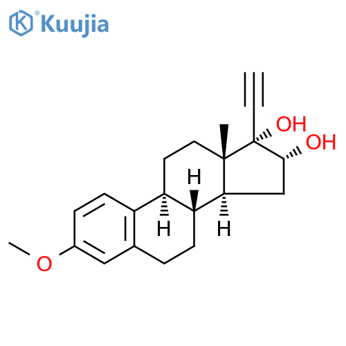 3-Methoxy-19-Norpregna-1,3,5(10)-trien-20-yne-16α,17-diol structure
