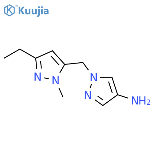 1-(3-ethyl-1-methyl-1H-pyrazol-5-yl)methyl-1H-pyrazol-4-amine structure