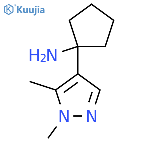 1-(1,5-dimethyl-1H-pyrazol-4-yl)cyclopentan-1-amine structure