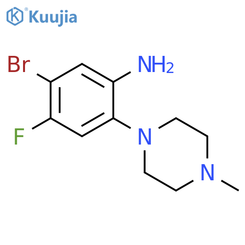 5-bromo-4-fluoro-2-(4-methylpiperazin-1-yl)aniline structure