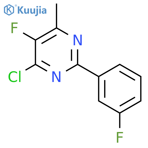4-Chloro-5-fluoro-2-(3-fluorophenyl)-6-methylpyrimidine structure