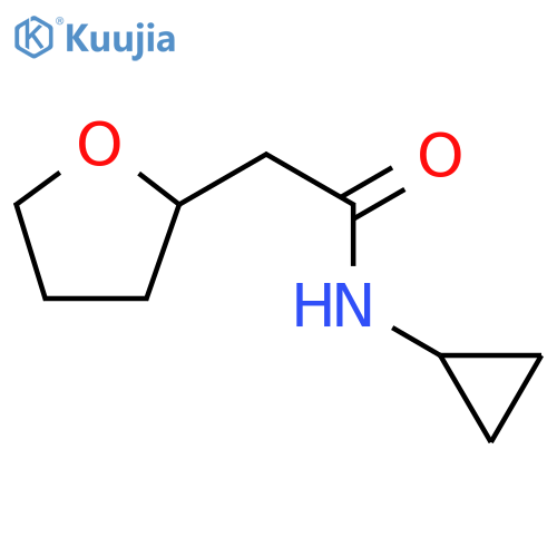 N-cyclopropyl-2-(oxolan-2-yl)acetamide structure