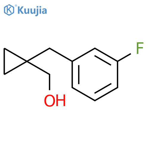 {1-(3-fluorophenyl)methylcyclopropyl}methanol structure