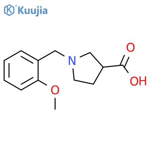 1-[(2-methoxyphenyl)methyl]pyrrolidine-3-carboxylic acid structure