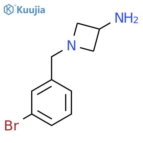 1-[(3-Bromophenyl)methyl]azetidin-3-amine structure