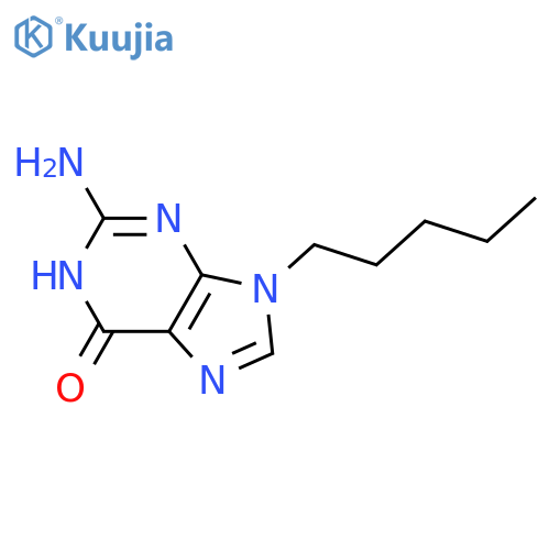 6H-Purin-6-one,2-amino-1,9-dihydro-9-pentyl- structure
