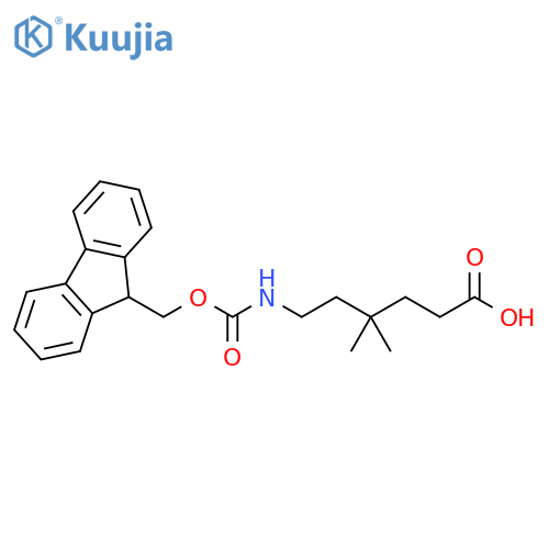 Hexanoic acid, 6-[[(9H-fluoren-9-ylmethoxy)carbonyl]amino]-4,4-dimethyl- structure