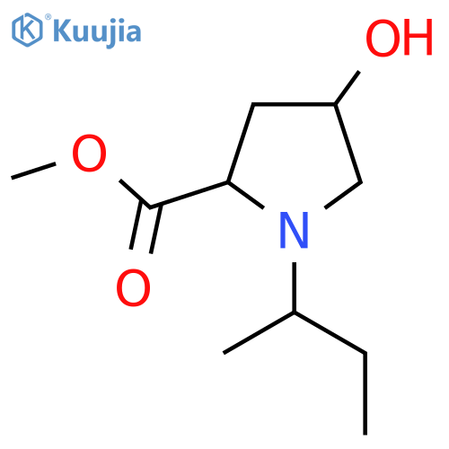 Methyl 1-(butan-2-yl)-4-hydroxypyrrolidine-2-carboxylate structure