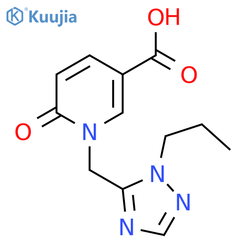 6-oxo-1-[(1-propyl-1H-1,2,4-triazol-5-yl)methyl]-1,6-dihydropyridine-3-carboxylic acid structure