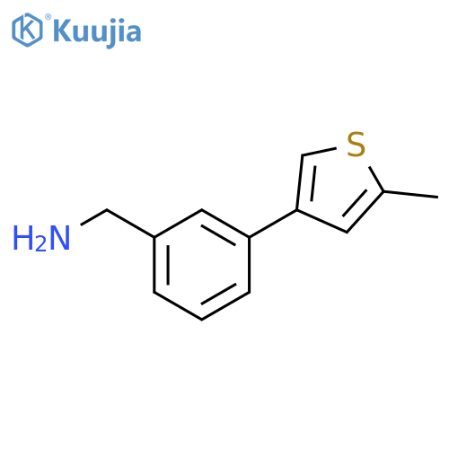 3-(5-methylthiophen-3-yl)phenylmethanamine structure