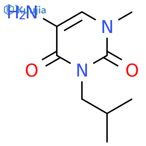 5-amino-1-methyl-3-(2-methylpropyl)-1,2,3,4-tetrahydropyrimidine-2,4-dione structure