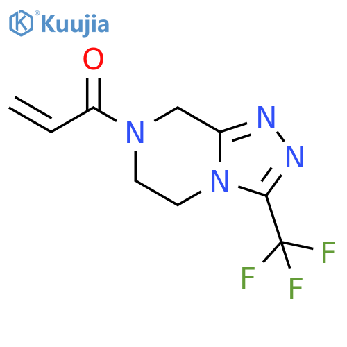 1-[5,6-Dihydro-3-(trifluoromethyl)-1,2,4-triazolo[4,3-a]pyrazin-7(8H)-yl]-2-propen-1-one structure
