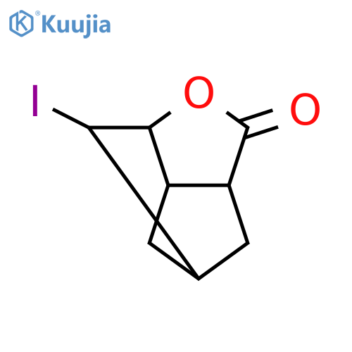 2-iodo-4-oxatricyclo4.2.1.0,3,7nonan-5-one structure