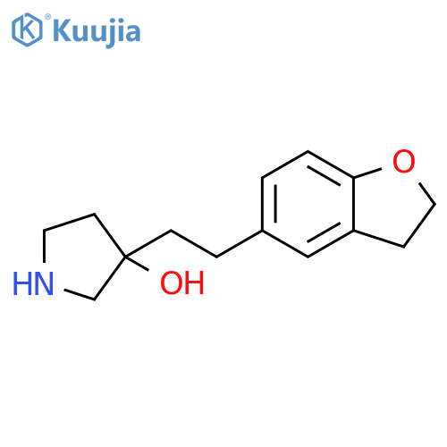 3-2-(2,3-dihydro-1-benzofuran-5-yl)ethylpyrrolidin-3-ol structure