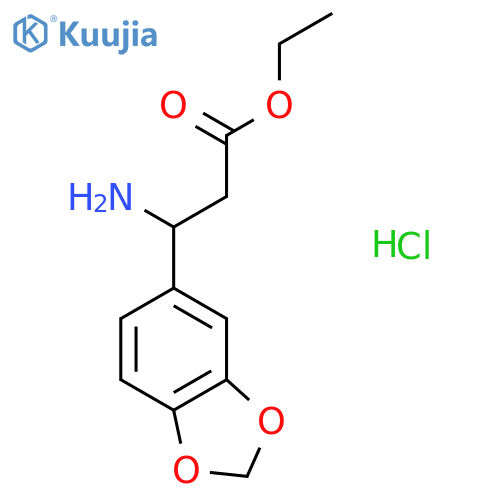3-Amino-3-benzo1,3dioxol-5-yl-propionic acid ethyl ester, Hydrochloric Acid Salt structure