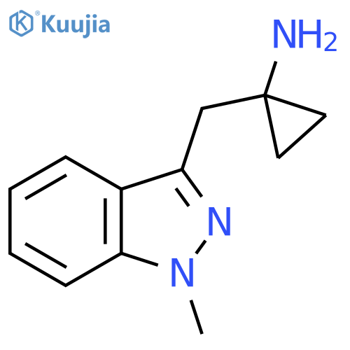 1-(1-methyl-1H-indazol-3-yl)methylcyclopropan-1-amine structure