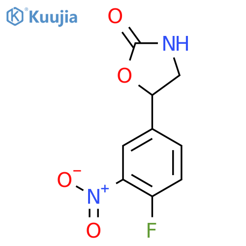 5-(4-fluoro-3-nitrophenyl)-1,3-oxazolidin-2-one structure