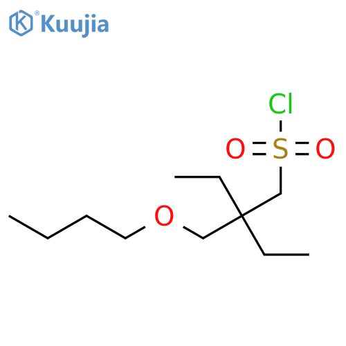 2-(butoxymethyl)-2-ethylbutane-1-sulfonyl chloride structure