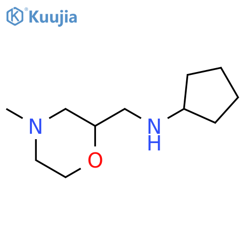 N-[(4-methylmorpholin-2-yl)methyl]cyclopentanamine structure
