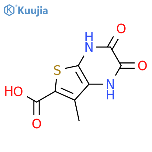 Thieno[2,3-b]pyrazine-6-carboxylicacid, 1,2,3,4-tetrahydro-7-methyl-2,3-dioxo- structure