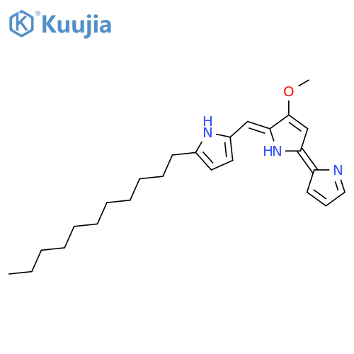 2,2'-Bi-1H-pyrrole,4-methoxy-5-[(5-undecyl-2H-pyrrol-2-ylidene)methyl]- structure