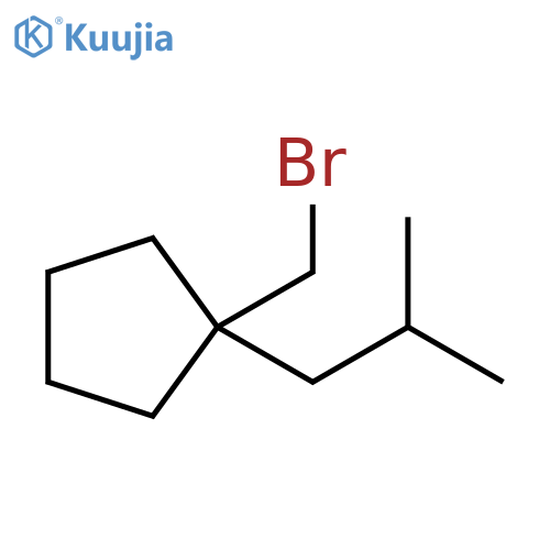 Cyclopentane, 1-(bromomethyl)-1-(2-methylpropyl)- structure