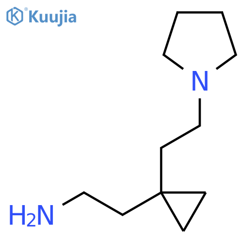 2-{1-2-(pyrrolidin-1-yl)ethylcyclopropyl}ethan-1-amine structure