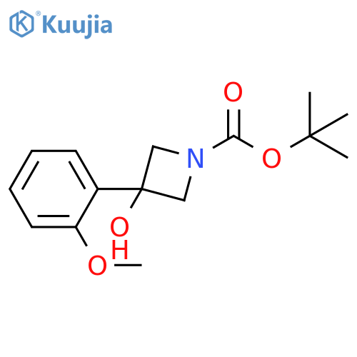 tert-butyl 3-hydroxy-3-(2-methoxyphenyl)azetidine-1-carboxylate structure