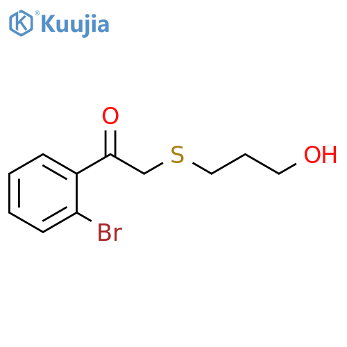 Ethanone, 1-(2-bromophenyl)-2-[(3-hydroxypropyl)thio]- structure