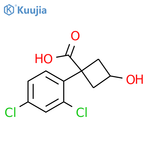 Cyclobutanecarboxylic acid, 1-(2,4-dichlorophenyl)-3-hydroxy- structure