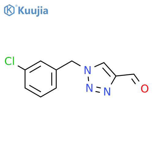 1-(3-chlorophenyl)methyl-1H-1,2,3-triazole-4-carbaldehyde structure
