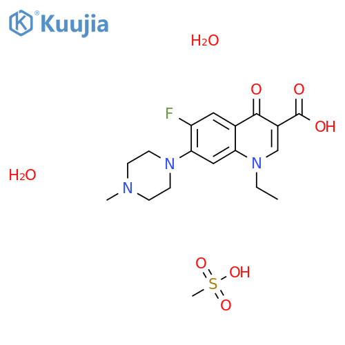 Pefloxacin Mesylate Dihydrate structure