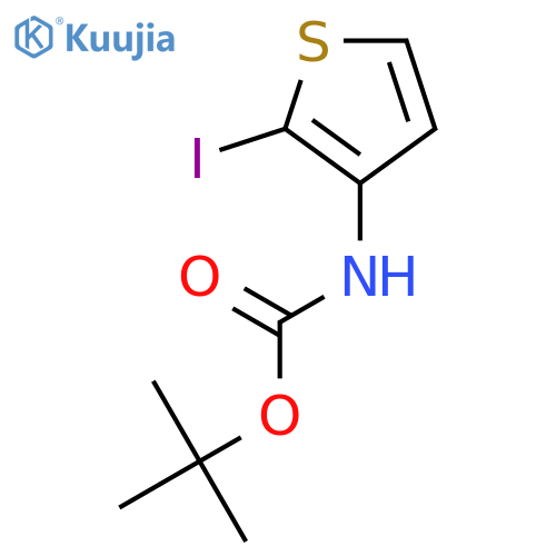 tert-butyl N-(2-iodothiophen-3-yl)carbamate structure
