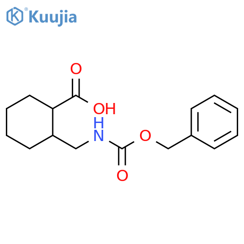Cyclohexanecarboxylic acid, 2-[[[(phenylmethoxy)carbonyl]amino]methyl]- structure